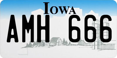 IA license plate AMH666