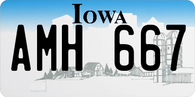 IA license plate AMH667