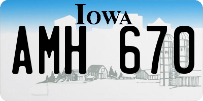 IA license plate AMH670