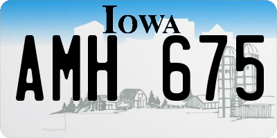 IA license plate AMH675