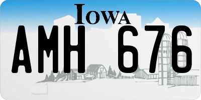 IA license plate AMH676