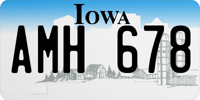 IA license plate AMH678