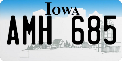 IA license plate AMH685