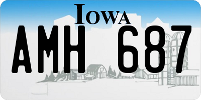 IA license plate AMH687
