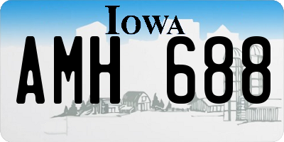 IA license plate AMH688