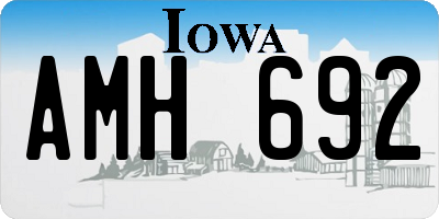 IA license plate AMH692