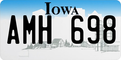 IA license plate AMH698