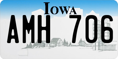 IA license plate AMH706
