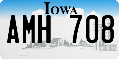 IA license plate AMH708