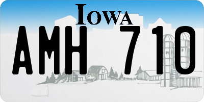 IA license plate AMH710
