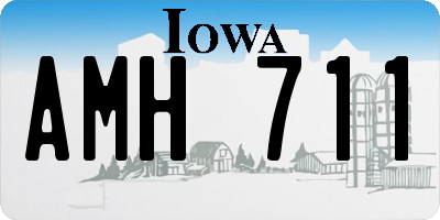 IA license plate AMH711