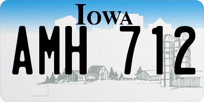 IA license plate AMH712