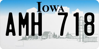 IA license plate AMH718