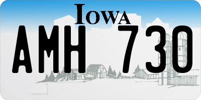 IA license plate AMH730
