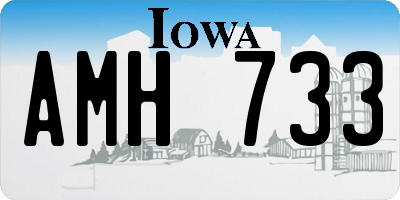 IA license plate AMH733