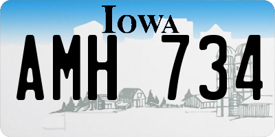 IA license plate AMH734