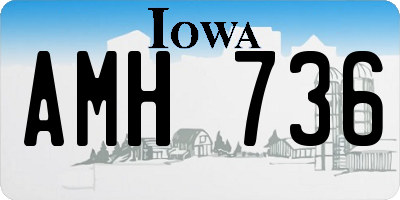IA license plate AMH736