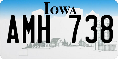 IA license plate AMH738