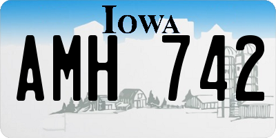 IA license plate AMH742