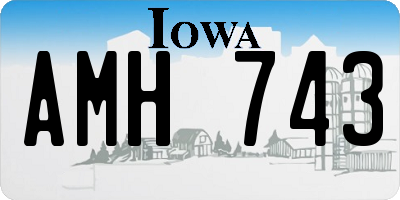 IA license plate AMH743