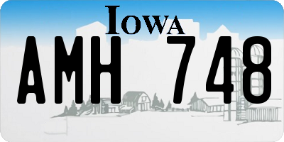 IA license plate AMH748