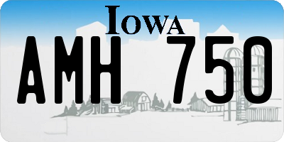 IA license plate AMH750