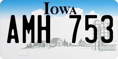 IA license plate AMH753