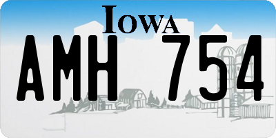 IA license plate AMH754
