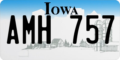 IA license plate AMH757