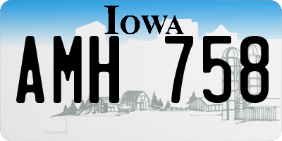 IA license plate AMH758