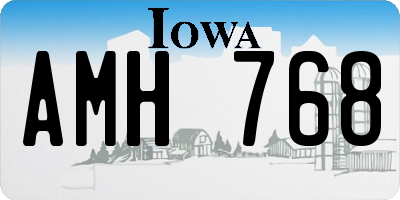IA license plate AMH768