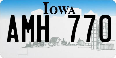 IA license plate AMH770