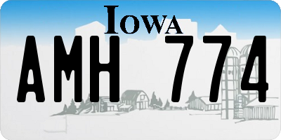 IA license plate AMH774