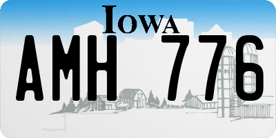 IA license plate AMH776