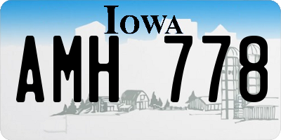 IA license plate AMH778