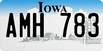 IA license plate AMH783