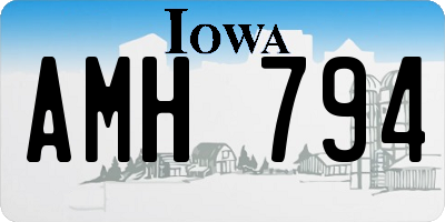 IA license plate AMH794
