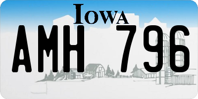 IA license plate AMH796