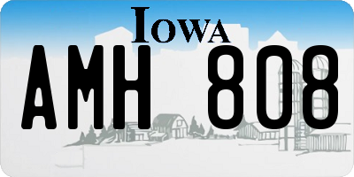 IA license plate AMH808