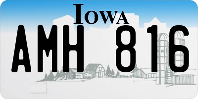 IA license plate AMH816