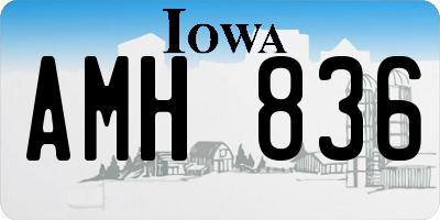 IA license plate AMH836