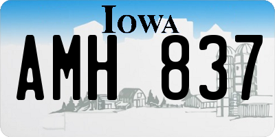 IA license plate AMH837