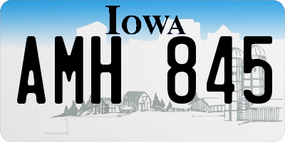 IA license plate AMH845