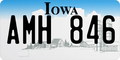 IA license plate AMH846