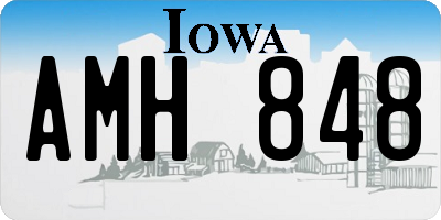 IA license plate AMH848