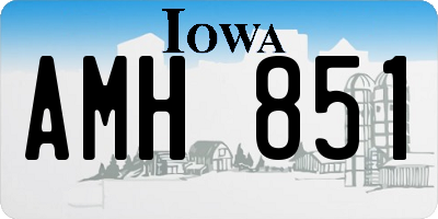 IA license plate AMH851