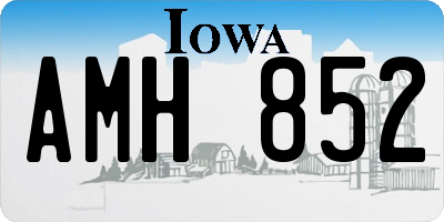IA license plate AMH852