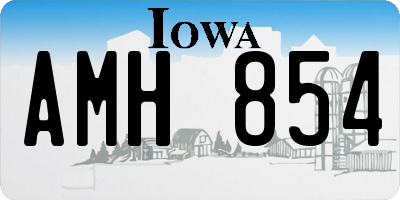 IA license plate AMH854
