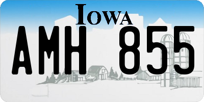 IA license plate AMH855