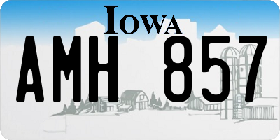 IA license plate AMH857